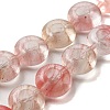 Cherry Quartz Glass Beads Strands G-P536-A15-01-1