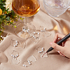 BENECREAT 20Pcs Blank Acrylic Heart Pendants Wine Glass Charms with Acrylic Pearl Beads AJEW-BC0003-76-3
