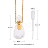 Natural Gemstone Perfume Bottle Pendant Necklaces NJEW-F251-11G-2