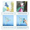 16 Sheets Waterproof PVC Colored Laser Stained Window Film Static Stickers DIY-WH0314-084-3