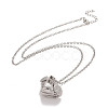 Heart Expanding Photo Locket Pendant Necklace for Women Men NJEW-SZ0001-40B-2