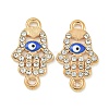 Alloy Blue Enamel Connector Charms ENAM-S003-02D-1