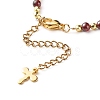 Cross Cubic Zirconia Beaded Bracelet for Girl Women BJEW-JB06848-02-6