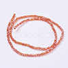 Faceted Rondelle Electroplate AB Color Plated Glass Beads Strands X-EGLA-F003-C20-3