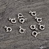 Platinum Plated Sterling Silver Spring Ring Clasps X-H152-5mm-P-2