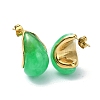 Ion Plating(IP) Golden 304 Stainless Steel Teardrop Stud Earrings X-EJEW-G375-17G-02-2