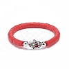 4Pcs 4 Colors Polymer Clay Heishi Surfer Stretch Bracelets Set BJEW-JB08758-2