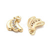 Brass Micro Pave Clear Cubic Zirconia Charms KK-C054-12G-2