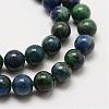 Natural Chrysocolla and Lapis Lazuli Beads Strands G-P281-03-4mm-3