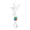 Teardrop Glass Hanging Suncatcher Pendant Decoration DJEW-PW0008-03-1