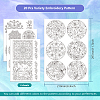 4 Sheets 11.6x8.2 Inch Stick and Stitch Embroidery Patterns DIY-WH0455-139-2