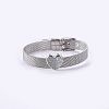 Unisex 304 Stainless Steel Watch Band Wristband Bracelets BJEW-L655-023P-2