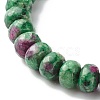 Reiki Natural Ruby & Wenge Wood Beads Stretch Bracelet BJEW-JB06896-03-5
