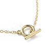 Rotated Hourglass Flat Round Alloy Pendant Necklaces for Women NJEW-G131-01C-3