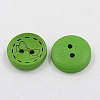 2-Hole Wooden Buttons X-BUTT-A028-32L-02-2
