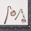 4Pcs 2 Style Gemstone Beaded Bookmarks AJEW-SZ0002-31-8