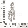 Rack Plating Alloy Rhinestone European Dangle Charms PALLOY-P307-08P-3