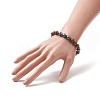 Gemstone & Natural Rosewood Beaded Stretch Bracelet for Men Women BJEW-JB09295-3