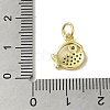 Real 18K Gold Plated Brass Pave Clear Cubic Zirconia Pendants KK-M283-07C-01-3