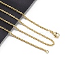 2mm Brass Rope Chain Necklaces for Men Women NJEW-G160-18G-2