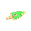 Rack Plating Brass Micro Pave Cubic Zirconia Pendants KK-P277-08G-3