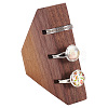 3-Slot Wood Finger Rings Display Plate RDIS-WH0009-018-1