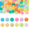 Pandahall 72Pcs 12 Colors Luminous Round Food Grade Silicone Beads SIL-TA0001-38-11