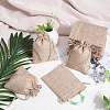 Beebeecraft Polyester Imitation Burlap Packing Pouches Drawstring Bags ABAG-BBC0001-02A-01-4