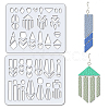 2Pcs 2 Style Acrylic Earring Handwork Template DIY-WH0572-001-1