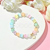 Candy Color 8mm Round Natural Selenite Beaded Stretch Bracelets BJEW-TA00501-2