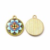 Alloy Printed Pendants PALLOY-D581-03-2