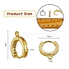 8Pcs 2 Colors Brass Huggie Hoop Earring Findings KK-SZ0005-36-7