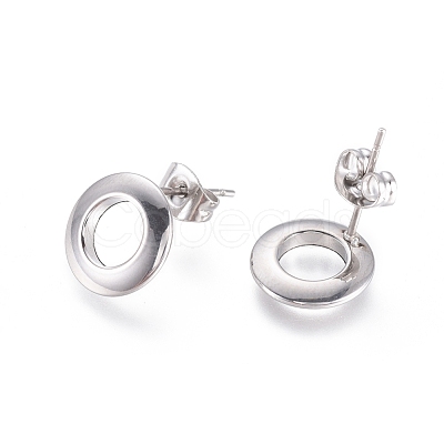 304 Stainless Steel Stud Earrings EJEW-I235-07A-1