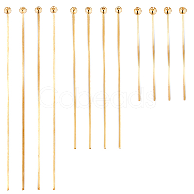 CREATCABIN 180Pcs 3 Styles Brass Ball Head Pins KK-CN0003-01-1