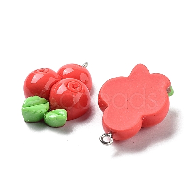 Spring Theme Opaque Resin Pendants RESI-R444-04J-1