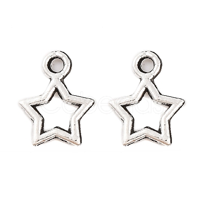 Tibetan Style Alloy Star Charms TIBEB-O004-29-1