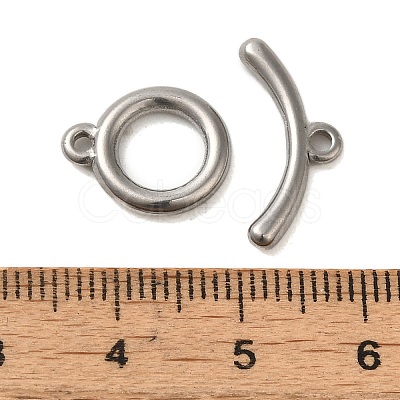 Non-Tarnish 304 Stainless Steel Toggle Clasps STAS-Q324-08P-1