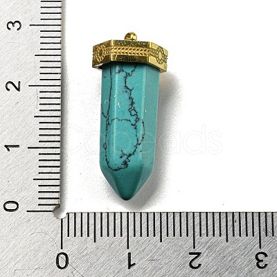 Natural Turquoise Pointed Pendants STAS-K273-03G-04-1