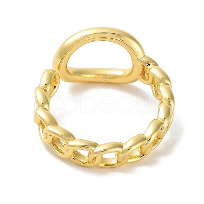 Brass Open Cuff Ring RJEW-E292-09G-1