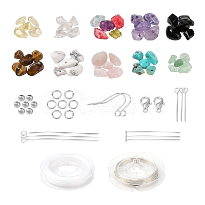 Mixed Stone Chip Beads Kit for DIY Jewelry Set Making DIY-FS0002-23-1