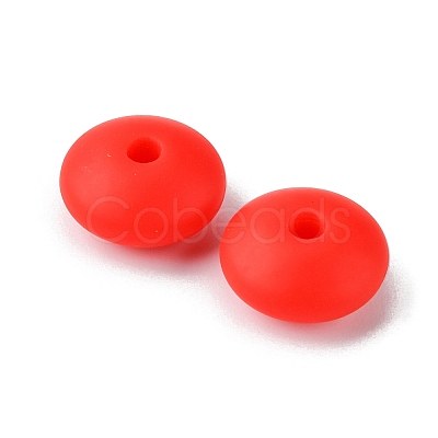 Rondelle Food Grade Eco-Friendly Silicone Focal Beads SIL-F003-07F-1