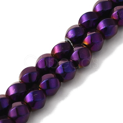 Electroplated Synthetic Magnetic Hematite Beads Strands G-I364-J01-03-1