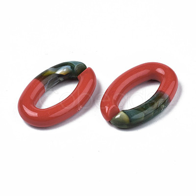 Two Tone Opaque Acrylic Linking Rings OACR-S038-035E-1