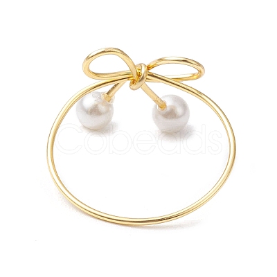 Shell Pearl Finger Ring RJEW-TA00124-1