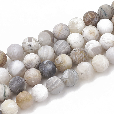 Natural Bamboo Leaf Agate Beads Strands X-G-T106-028-1