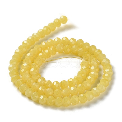 Baking Painted Imitation Jade Glass Bead Strands DGLA-A034-J6MM-A24-1