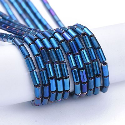 Electroplate Glass Beads Strands X-EGLA-K014-B-FP08-1