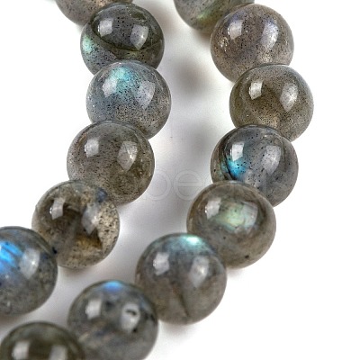 Grade AA Natural Gemstone Labradorite Round Beads Strands G-E251-33-6mm-01-1