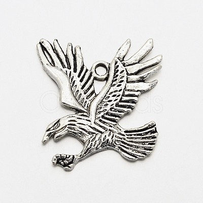 Eagle/Hawk Charm Tibetan Style Zinc Alloy Pendants PALLOY-N0110-06AS-1