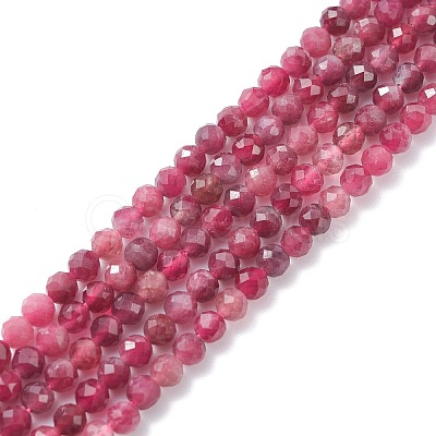 Natural Red Tourmaline Beads Strands G-A021-01B-1